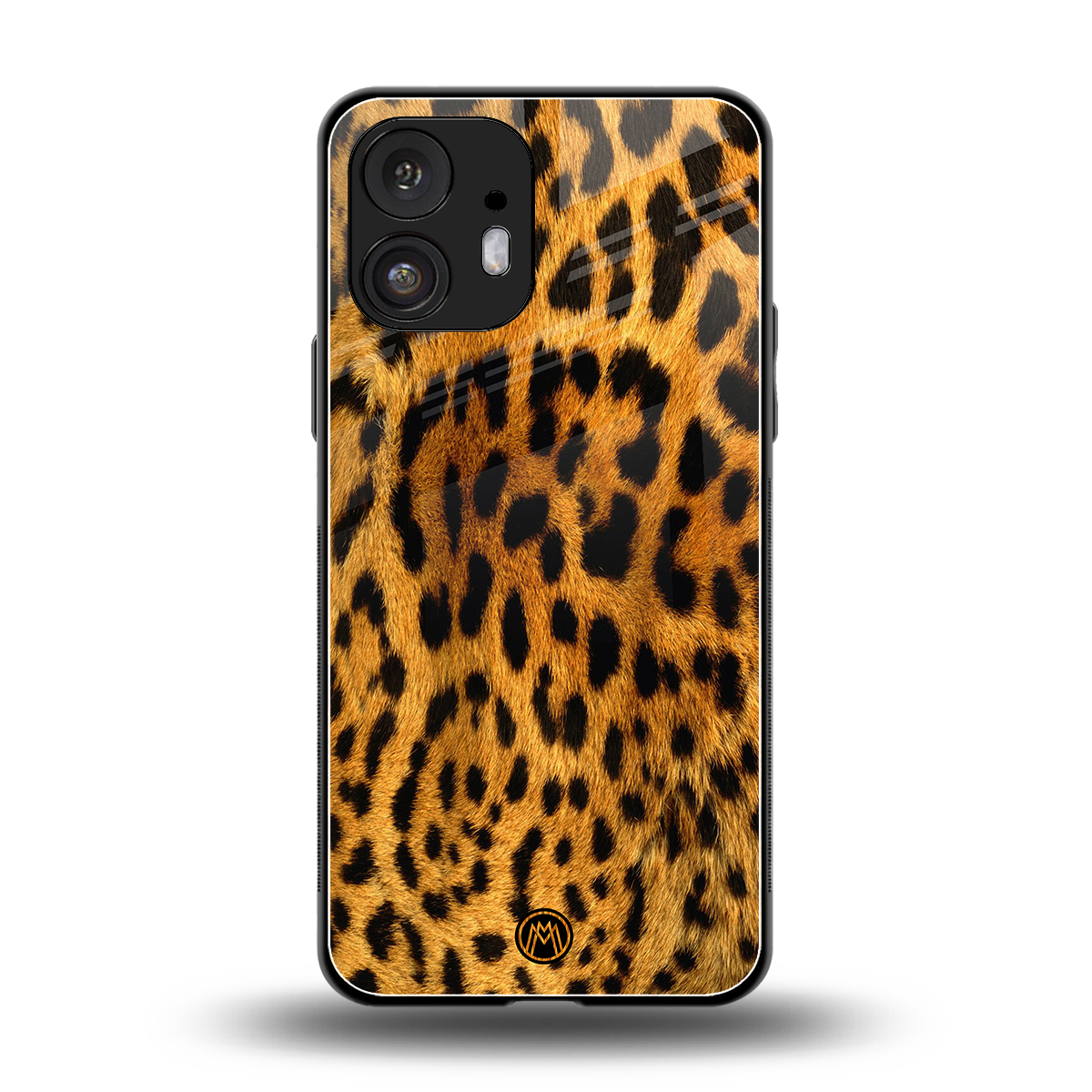 leopard fur back phone cover | glass case for nothing phone 2