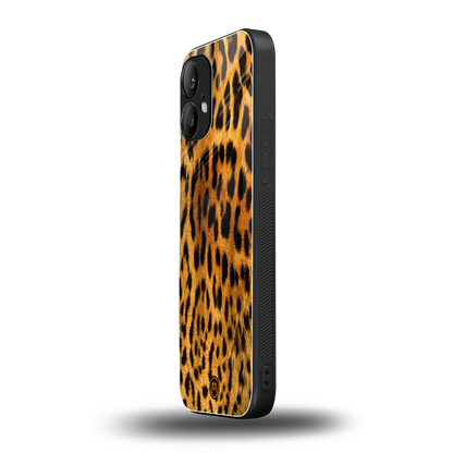 leopard fur back phone cover | glass case for nothing phone 2