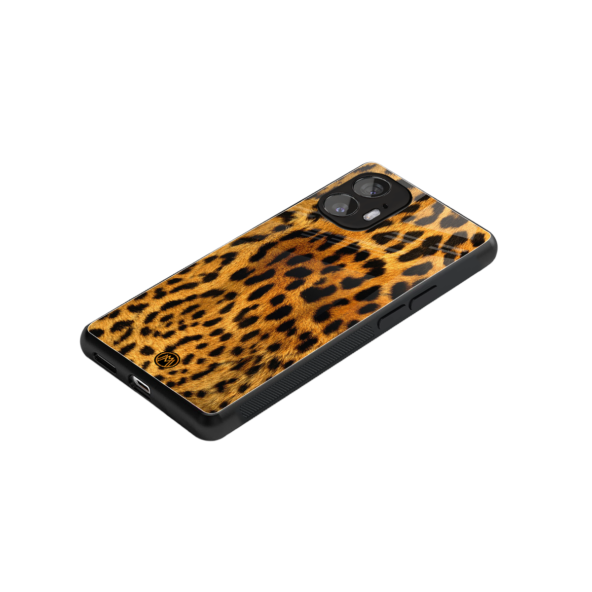 leopard fur back phone cover | glass case for nothing phone 2
