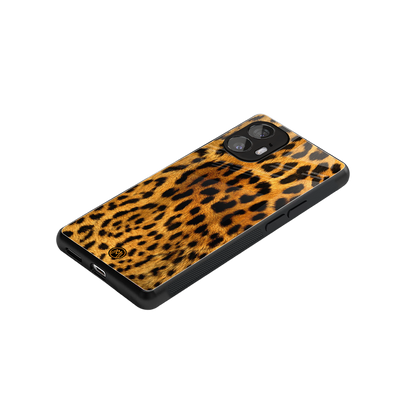 leopard fur back phone cover | glass case for nothing phone 2