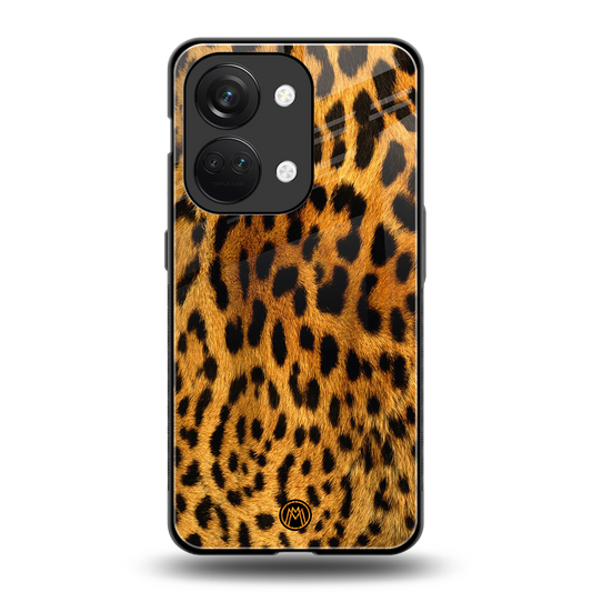 leopard fur back phone cover | glass case for oneplus nord 3