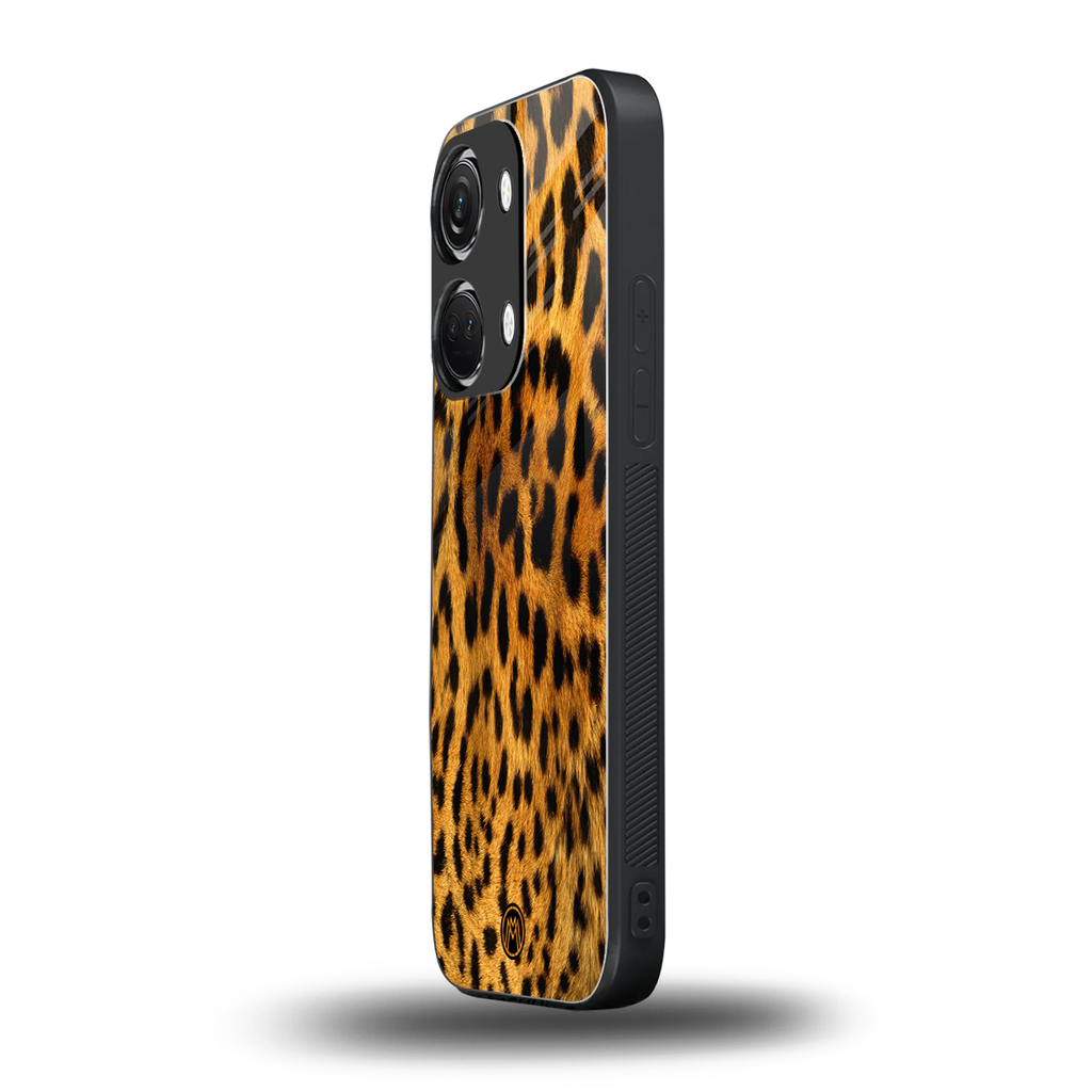leopard fur back phone cover | glass case for oneplus nord 3