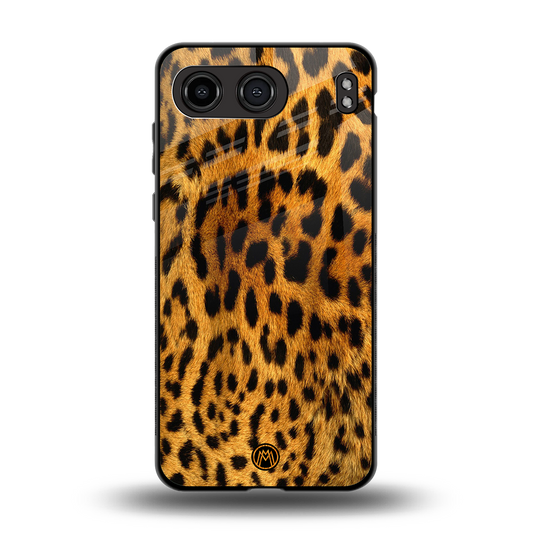 leopard fur back phone cover | glass case for oneplus nord 4