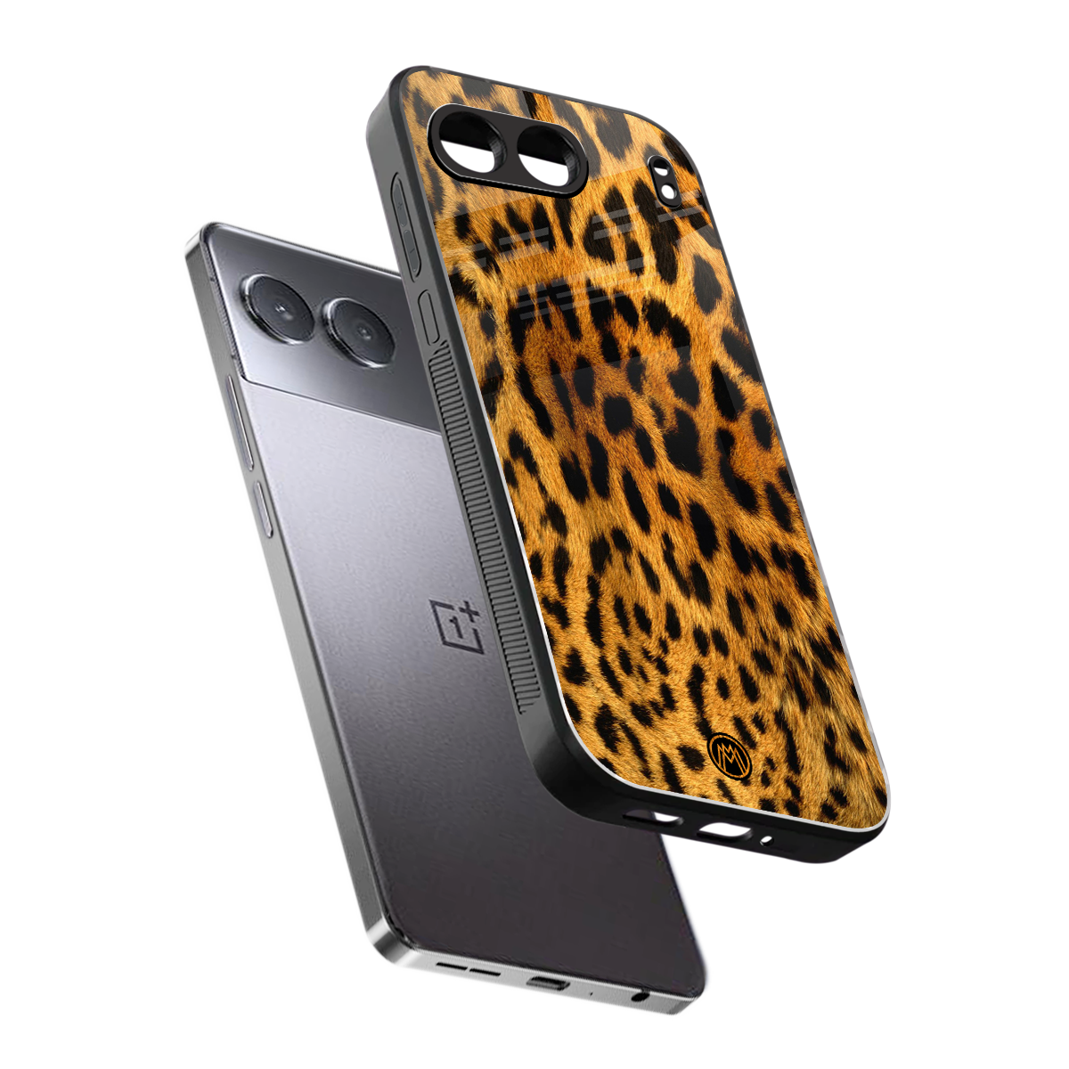 leopard fur back phone cover | glass case for oneplus nord 4