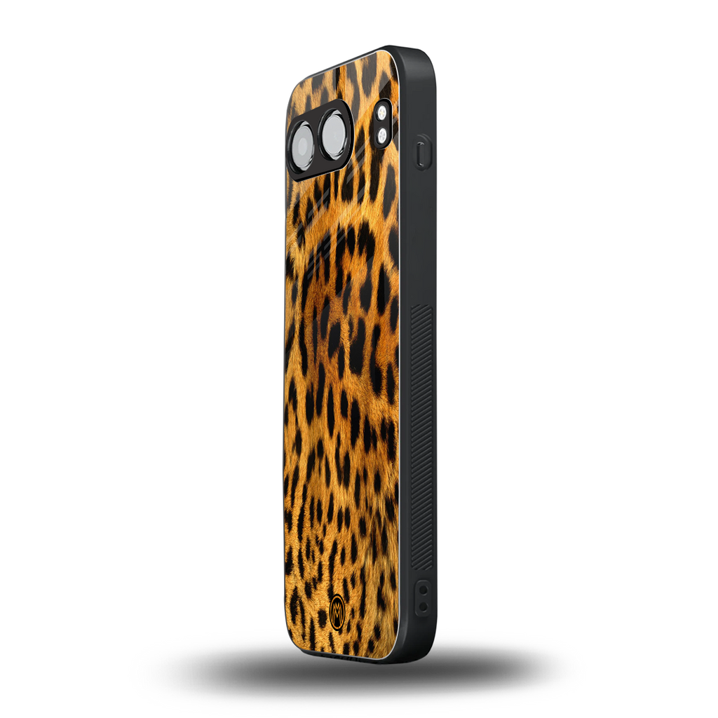 leopard fur back phone cover | glass case for oneplus nord 4