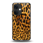 leopard fur back phone cover | glass case for oneplus nord ce 3