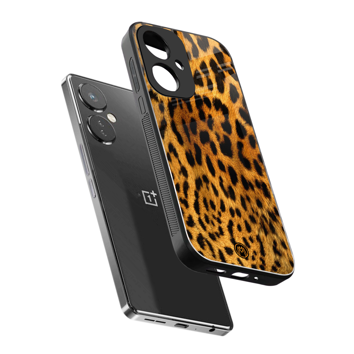 leopard fur back phone cover | glass case for oneplus nord ce 3