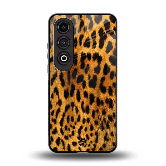 leopard fur back phone cover | glass case for oneplus nord ce 4