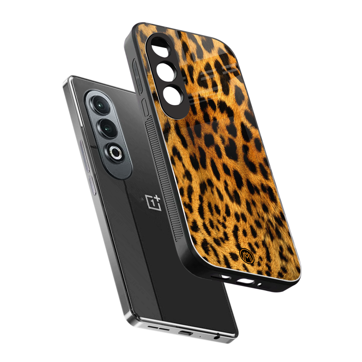 leopard fur back phone cover | glass case for oneplus nord ce 4