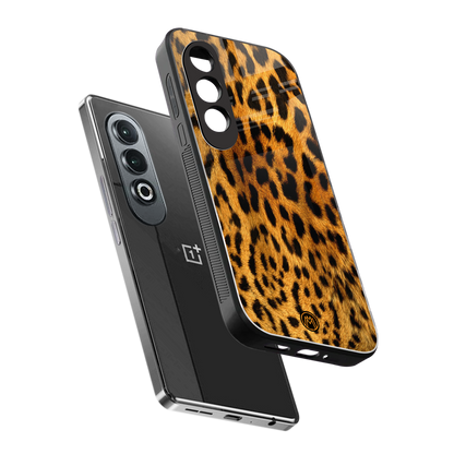 leopard fur back phone cover | glass case for oneplus nord ce 4