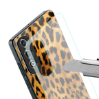leopard fur back phone cover | glass case for oneplus nord ce 4