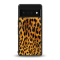 leopard fur back phone cover | glass case for google pixel 6 pro