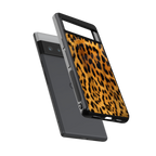 leopard fur back phone cover | glass case for google pixel 6 pro