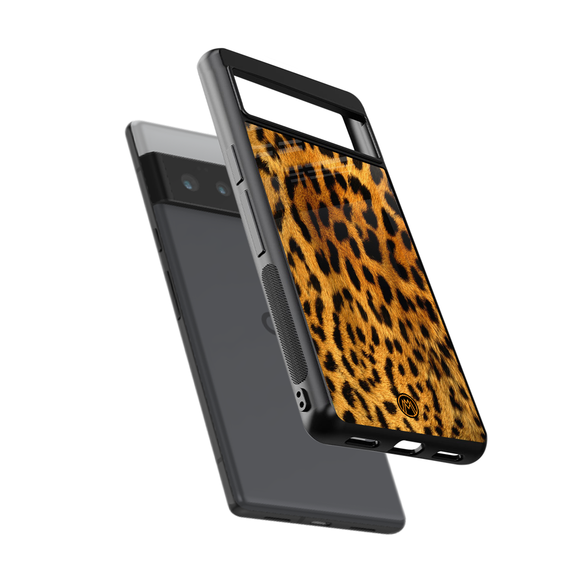 leopard fur back phone cover | glass case for google pixel 6 pro