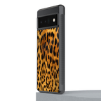 leopard fur back phone cover | glass case for google pixel 6 pro