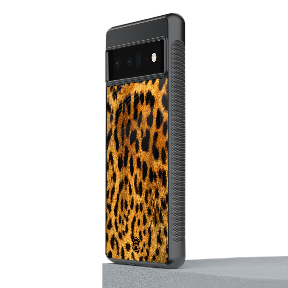 leopard fur back phone cover | glass case for google pixel 6 pro