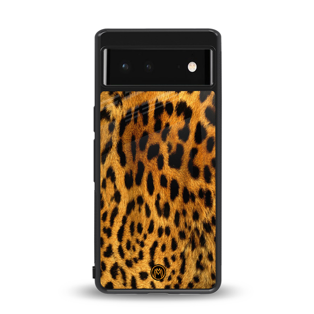 leopard fur back phone cover | glass case for Google Pixel 6A