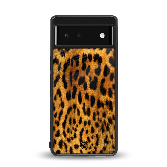 leopard fur back phone cover | glass case for Google Pixel 6A