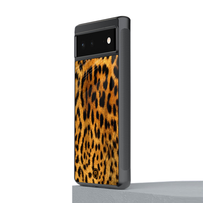 leopard fur back phone cover | glass case for Google Pixel 6A