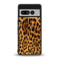 leopard fur back phone cover | glass case for google pixel 7 pro