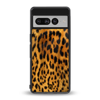 leopard fur back phone cover | glass case for google pixel 7 pro