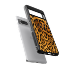 leopard fur back phone cover | glass case for google pixel 7 pro
