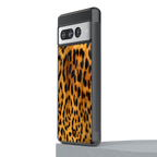 leopard fur back phone cover | glass case for google pixel 7 pro