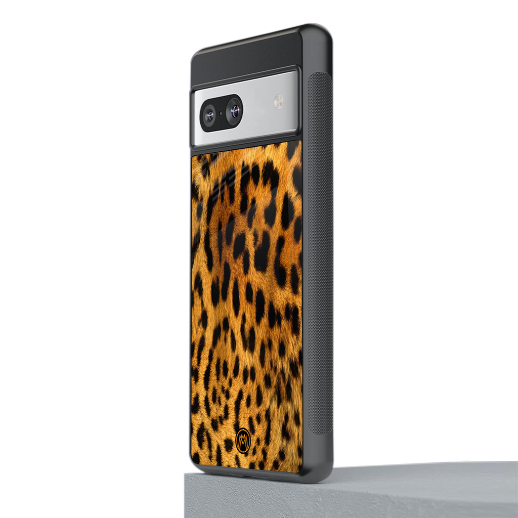 leopard fur back phone cover | glass case for Google Pixel 7