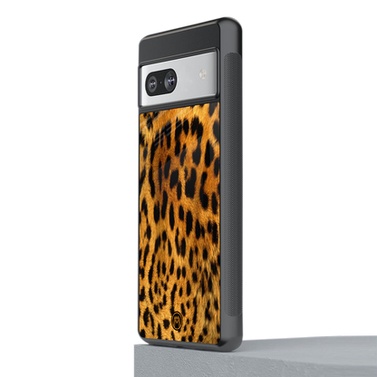 leopard fur back phone cover | glass case for Google Pixel 7A