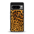 leopard fur back phone cover | glass case for google pixel 8 pro