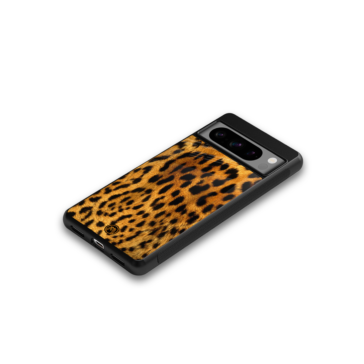 leopard fur back phone cover | glass case for google pixel 8 pro