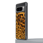 leopard fur back phone cover | glass case for google pixel 8 pro