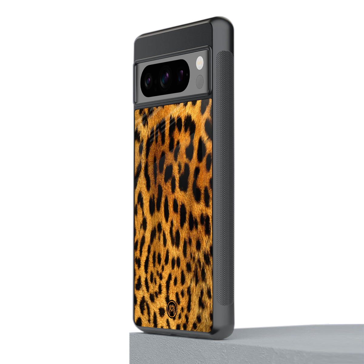 leopard fur back phone cover | glass case for google pixel 8 pro