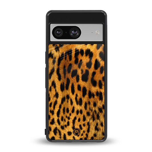leopard fur back phone cover | glass case for Google Pixel 8