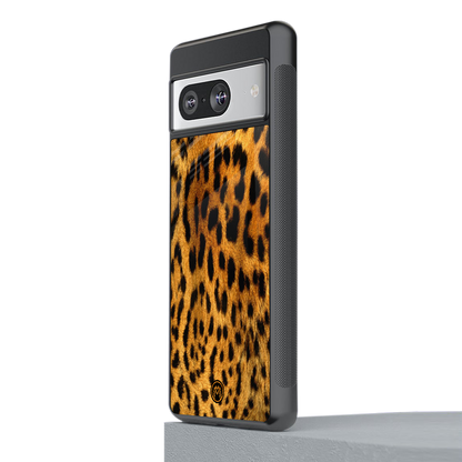 leopard fur back phone cover | glass case for Google Pixel 8