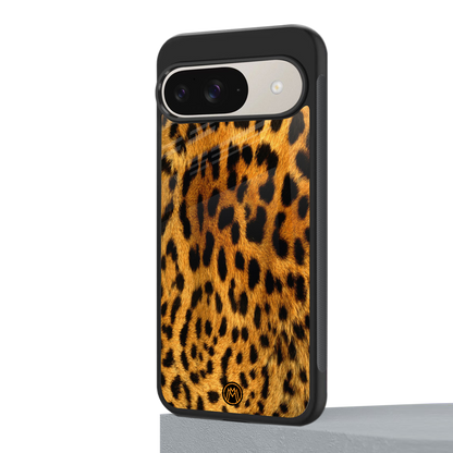 leopard fur back phone cover | glass case for google pixel 9