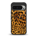 leopard fur back phone cover | glass case for google pixel 9 pro