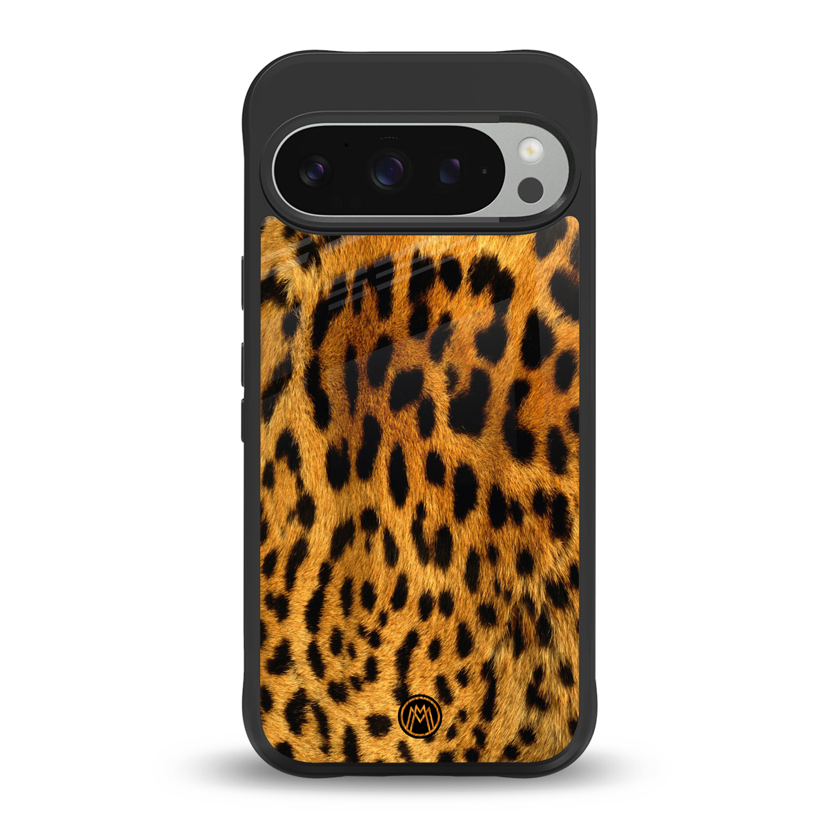 leopard fur back phone cover | glass case for google pixel 9 pro xl