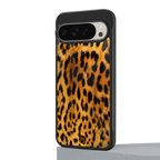 leopard fur back phone cover | glass case for google pixel 9 pro