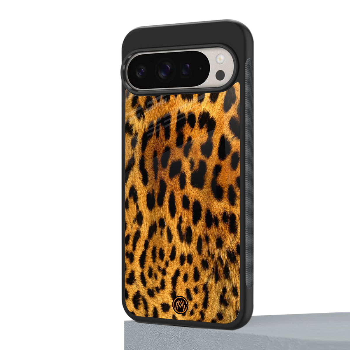 leopard fur back phone cover | glass case for google pixel 9 pro xl
