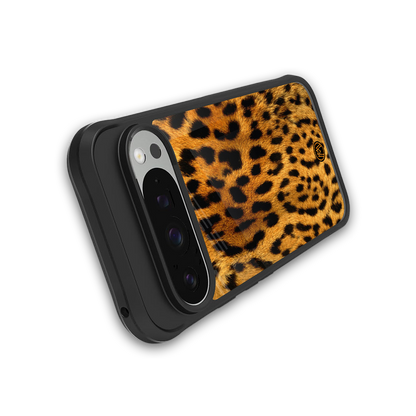leopard fur back phone cover | glass case for google pixel 9 pro