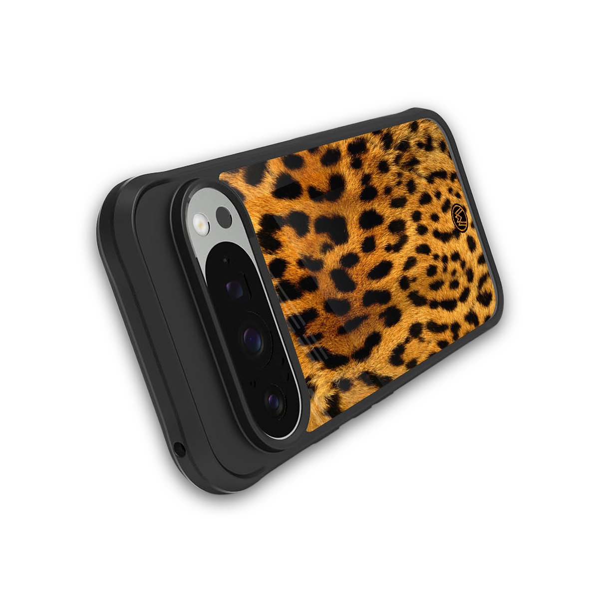 leopard fur back phone cover | glass case for google pixel 9 pro xl