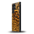 leopard fur back phone cover | glass case for samsung galaxy s23 ultra