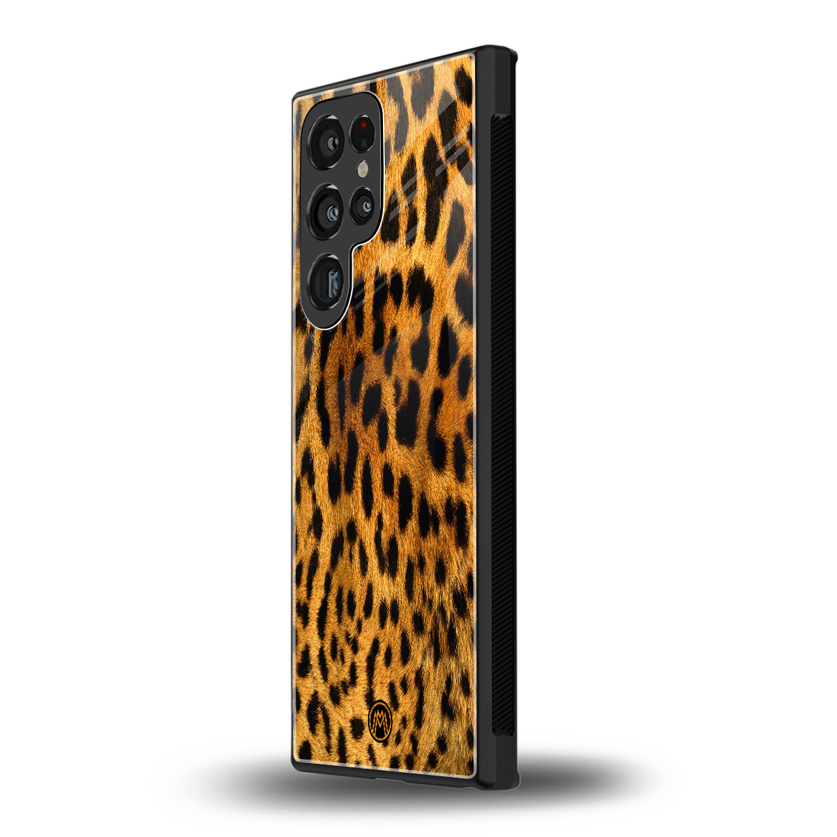 leopard fur back phone cover | glass case for samsung galaxy s23 ultra