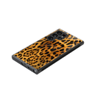 leopard fur back phone cover | glass case for samsung galaxy s23 ultra