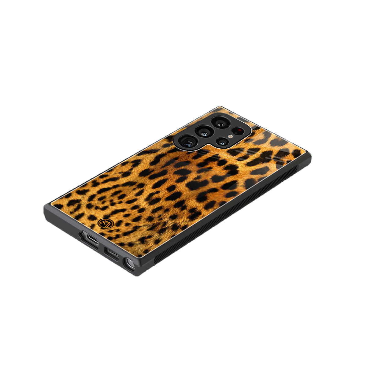 leopard fur back phone cover | glass case for samsung galaxy s23 ultra