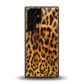 leopard fur back phone cover | glass case for samsung galaxy s25 ultra