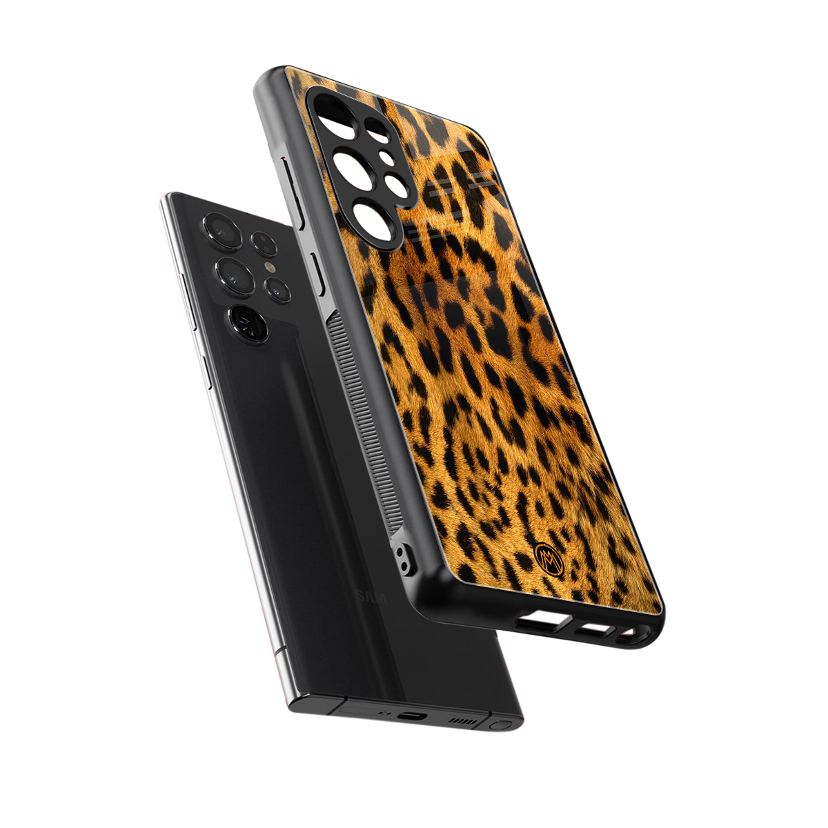 leopard fur back phone cover | glass case for samsung galaxy s25 ultra