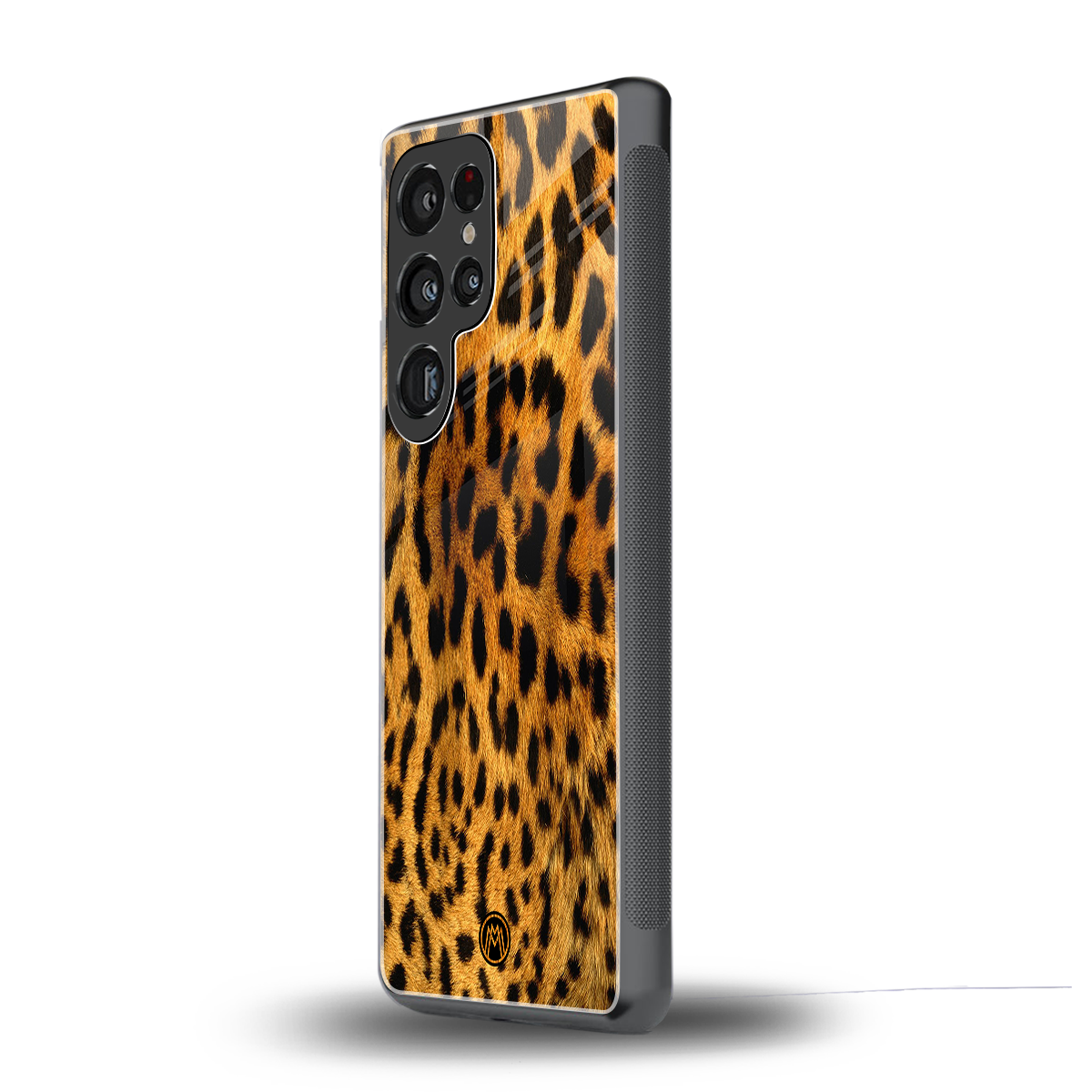 leopard fur back phone cover | glass case for samsung galaxy s25 ultra