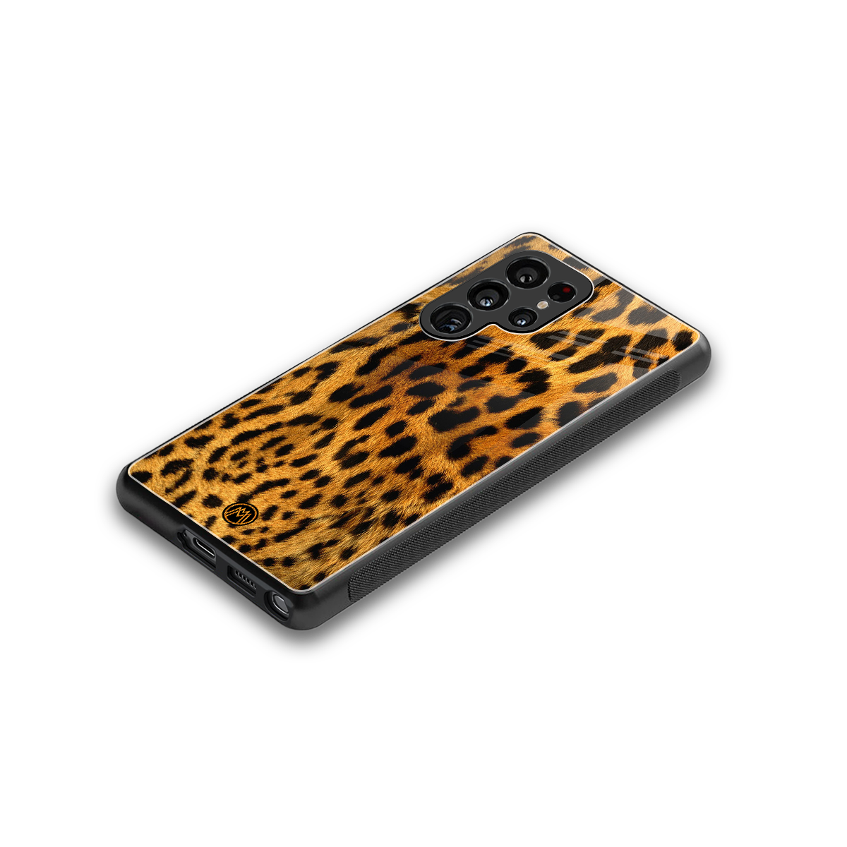 leopard fur back phone cover | glass case for samsung galaxy s25 ultra